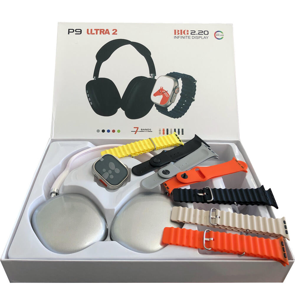 KIT SMARTWATCH ULTRA + AURICULARES ULTRA P9